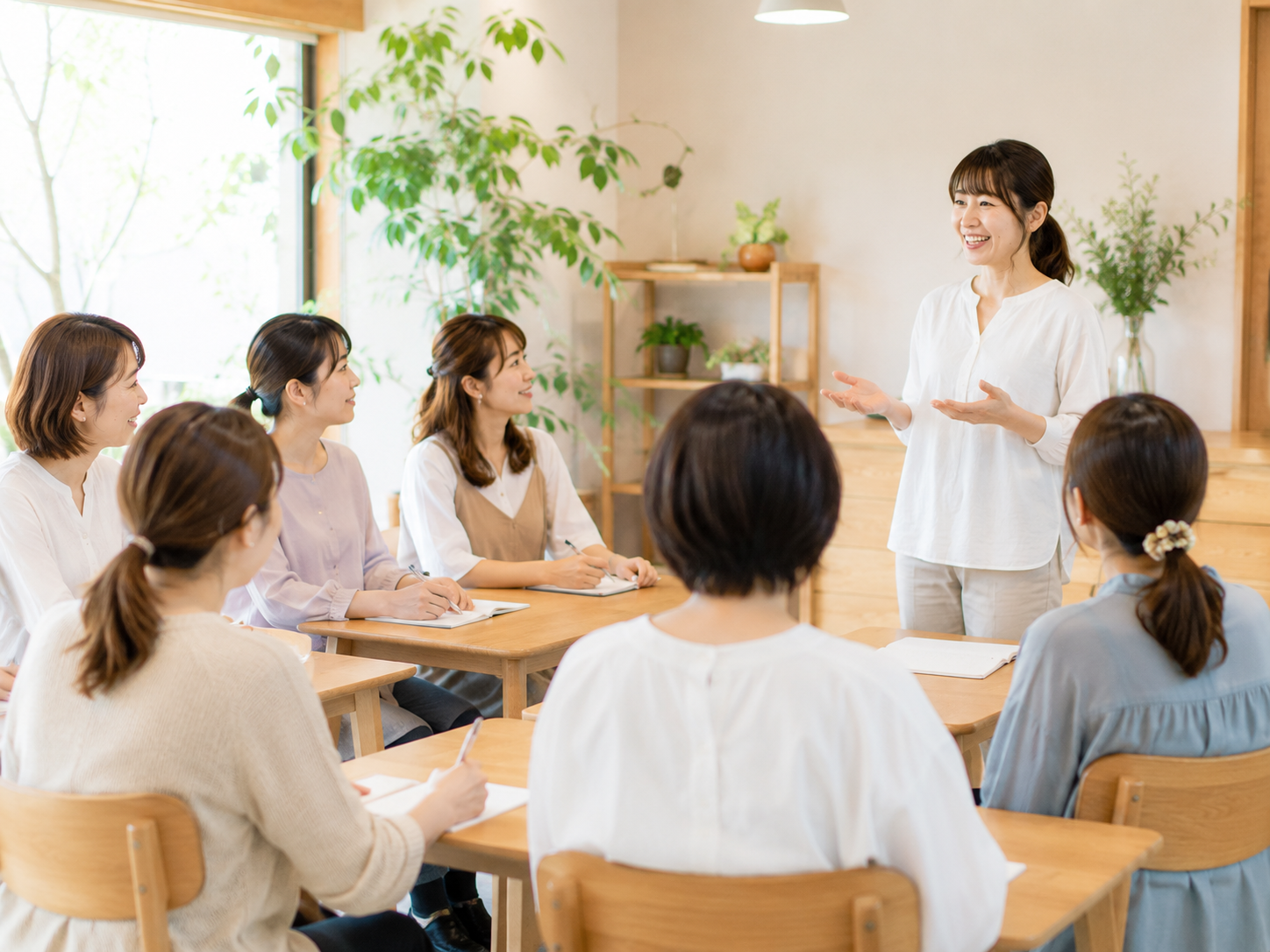 子育てや暮らしに役立つ内容を学んでいる様子